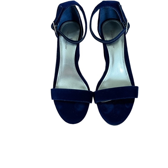 Velvet blue worthington heels - Picture 2 of 4